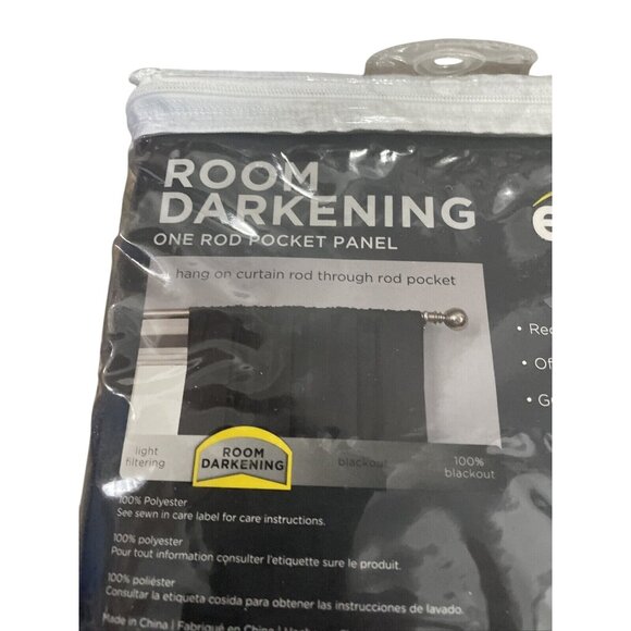 Eclipse Room Darkening Rod Pocket Panel Curtain 52in x 84in Tricia Grey - Picture 5 of 6
